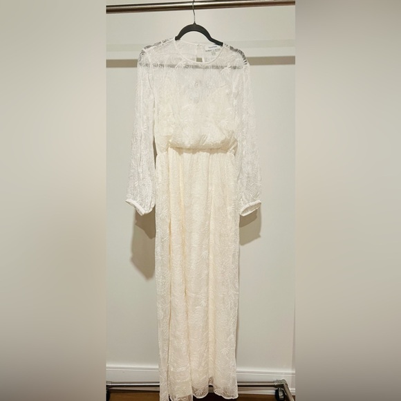Modcloth NEW with tags maxi white lace long sleeves dress - Picture 7 of 11